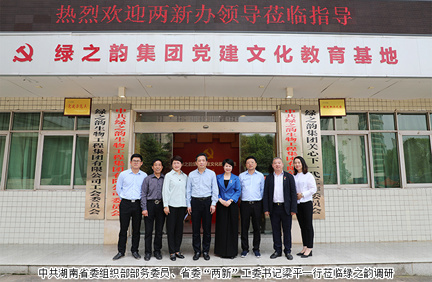 中共湖南省委組織部部務(wù)委員、省委“兩新”工委書記梁平一行蒞臨綠之韻調(diào)研