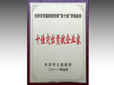 長沙市十佳突出貢獻企業(yè)家